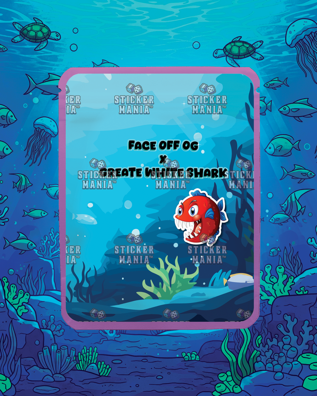Shark Bite | Pre-Made Sticker Bag | 3.5g