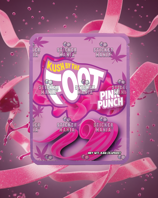 Kush By The Foot Pink Punch | Pre-Made Sticker Bag | 3.5g