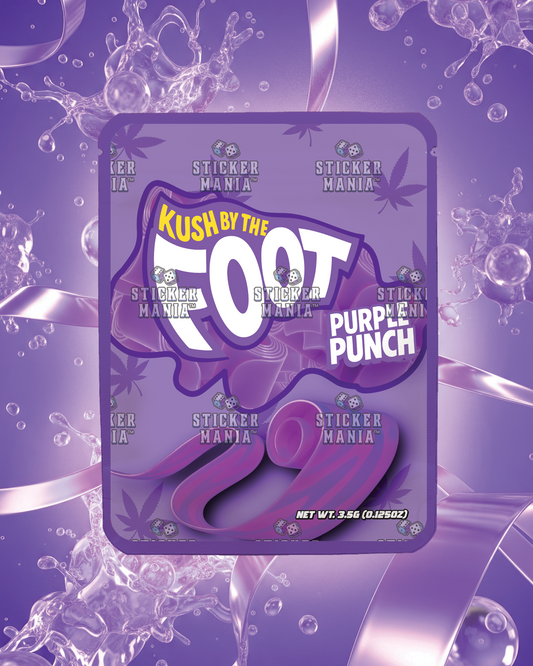 Kush By The Foot Purple Punch | Pre-Made Sticker Bag | 3.5g