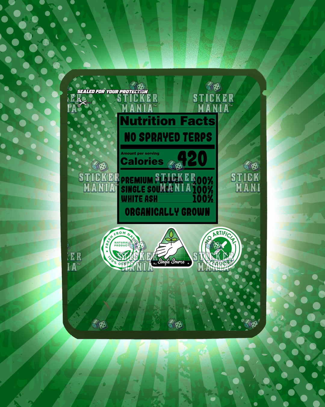 Italian Ice | Pre-Made Sticker Bag | 3.5g