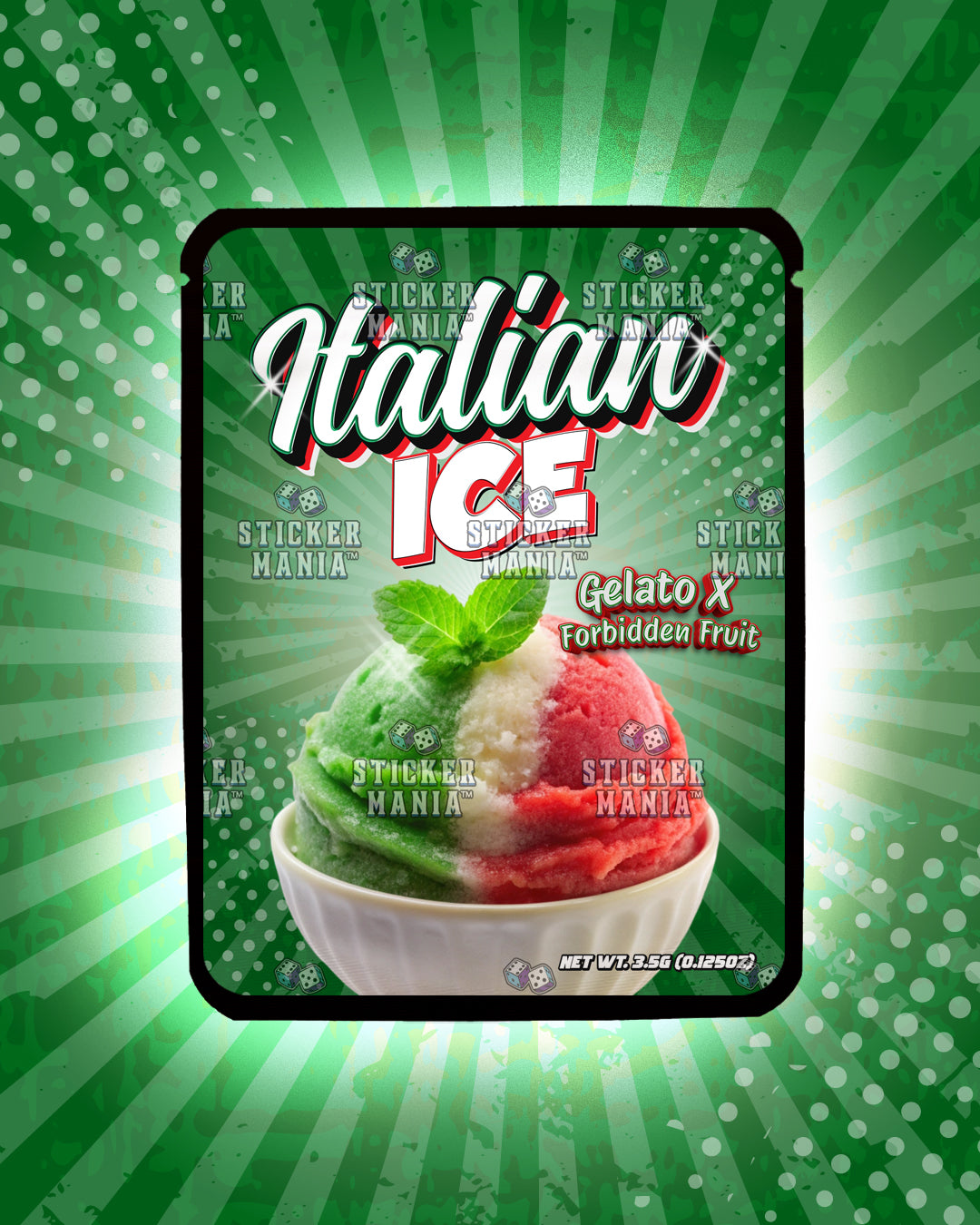 Italian Ice | Pre-Made Sticker Bag | 3.5g
