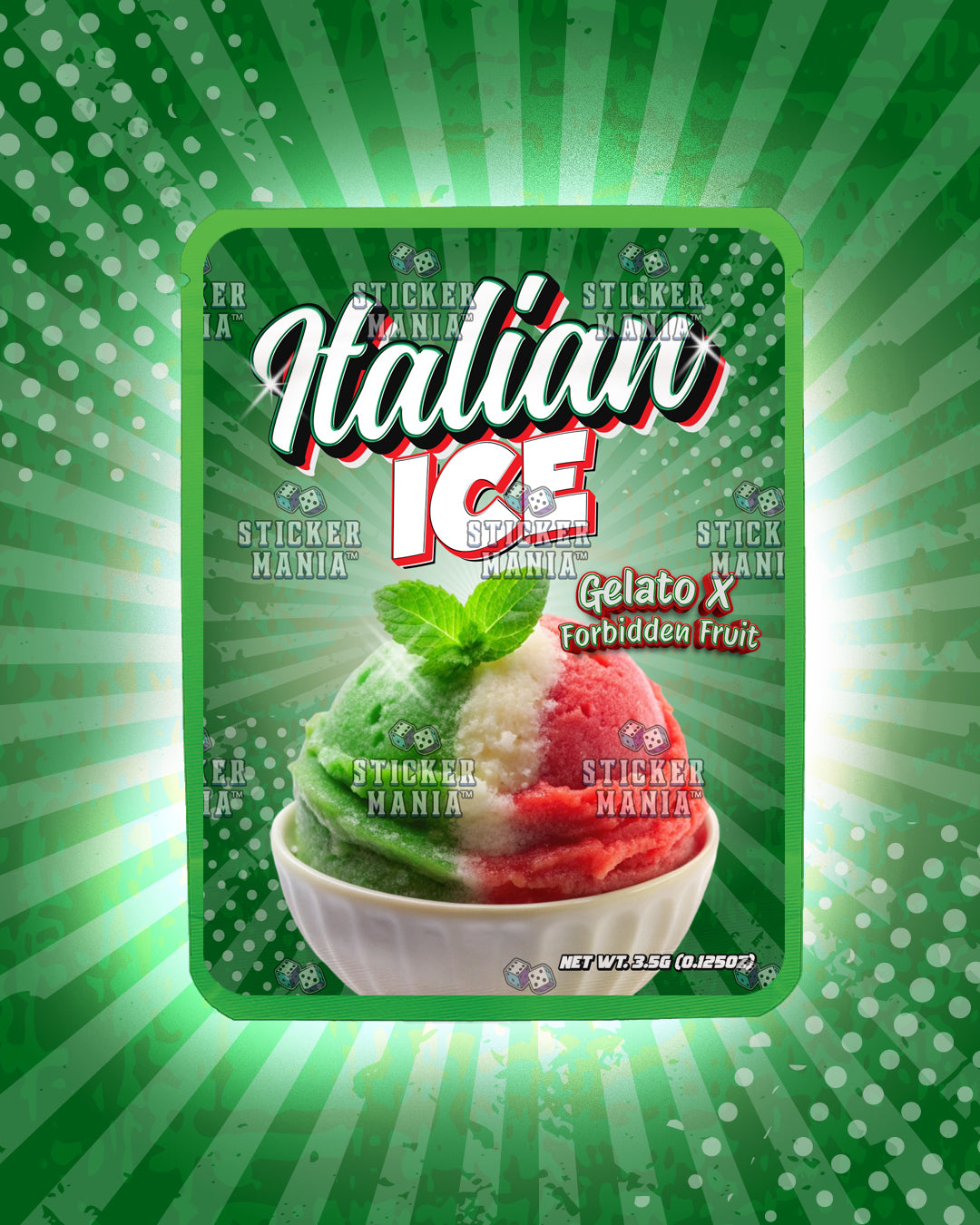 Italian Ice | Pre-Made Sticker Bag | 3.5g