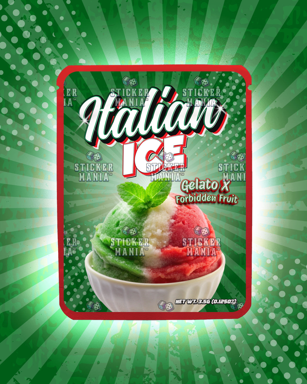 Italian Ice | Pre-Made Sticker Bag | 3.5g