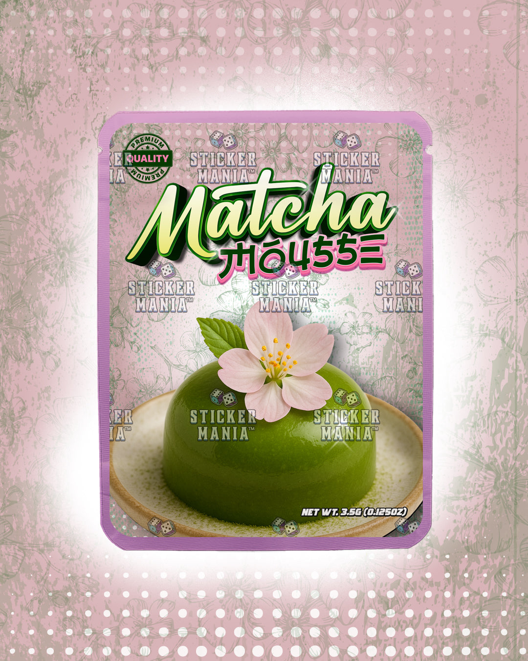 Matcha Mousse | Pre-Made Sticker Bag | 3.5g – Sticker Mania