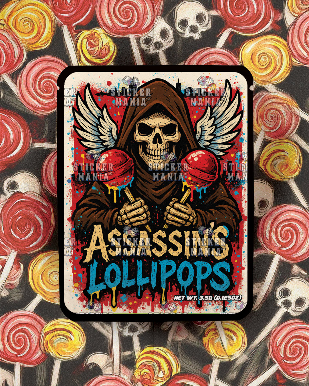 Assassin's Lollipops | Pre-Made Sticker Bag | 3.5g