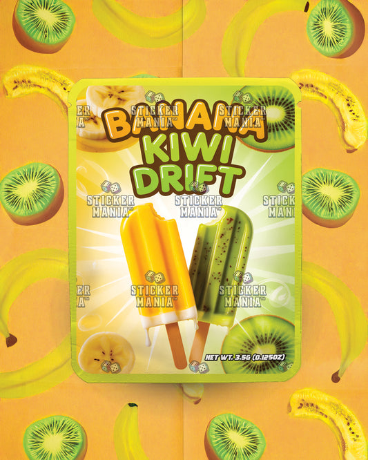 Banana Kiwi Drift | Pre-Made Sticker Bag | 3.5g