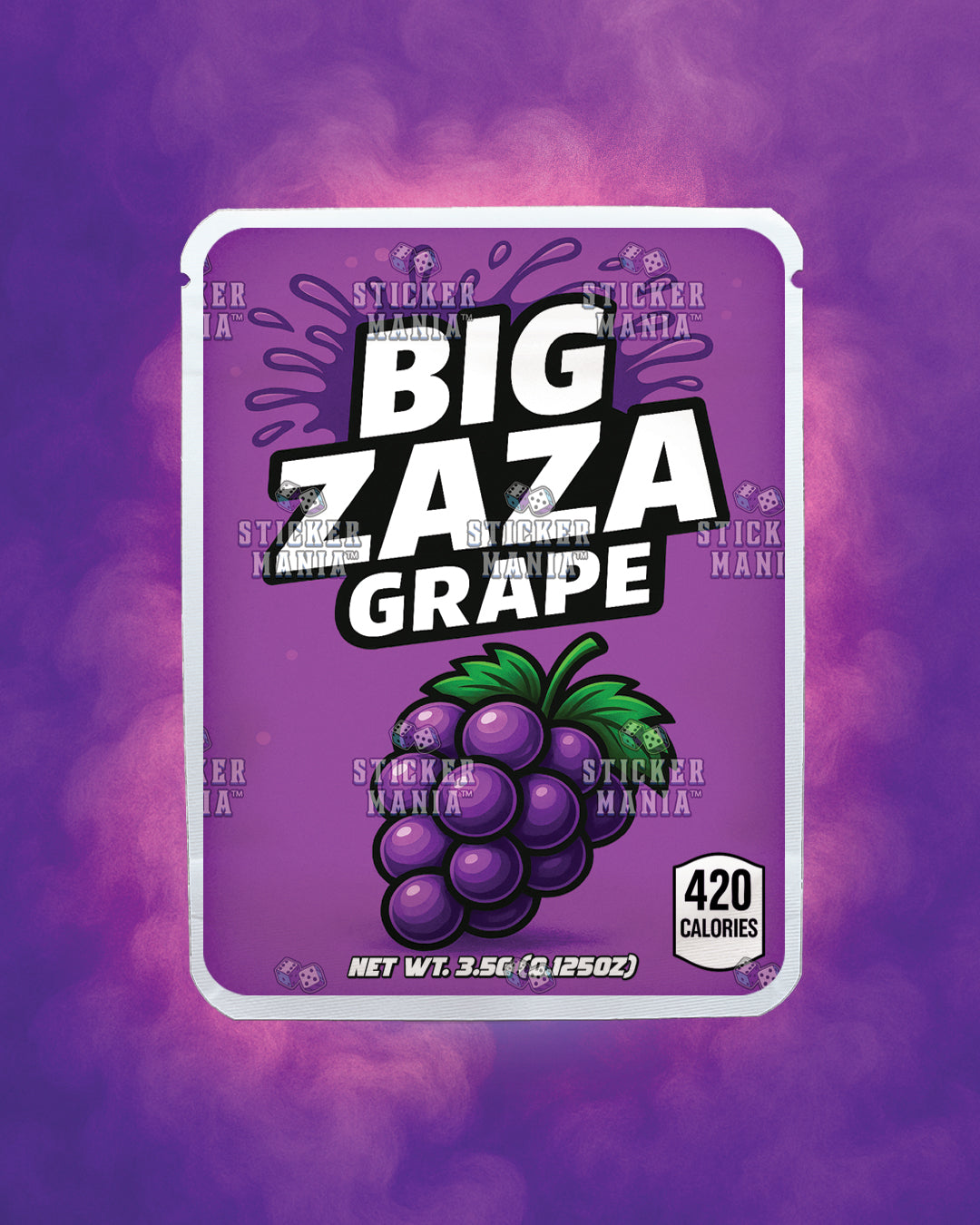 Big Zaza Grape | Pre-Made Sticker Bag | 3.5g