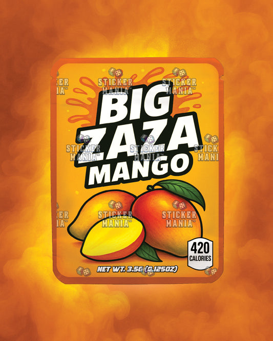 Big Zaza Mango | Pre-Made Sticker Bag | 3.5g
