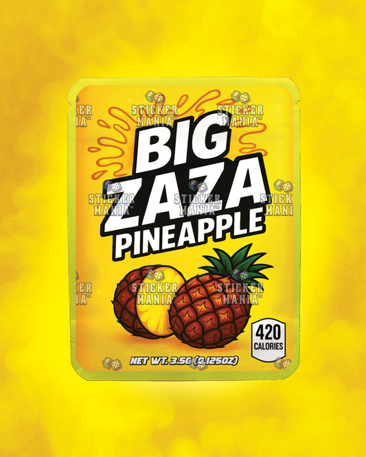 Big Zaza Pineapple | Pre-Made Sticker Bag | 3.5g