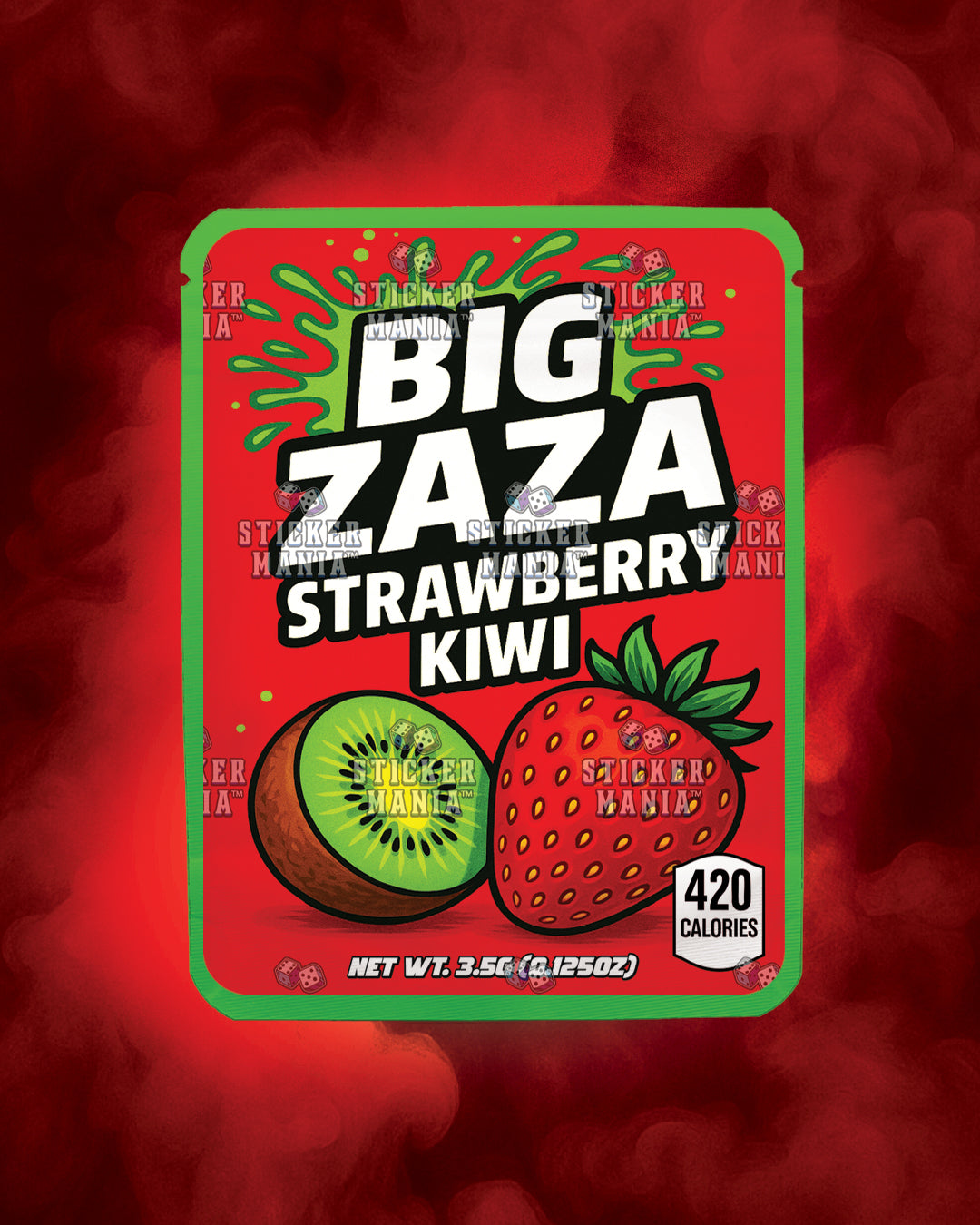 Big Zaza Strawberry Kiwi | Pre-Made Sticker Bag | 3.5g