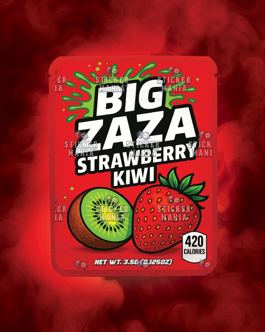 Big Zaza Strawberry Kiwi | Pre-Made Sticker Bag | 3.5g
