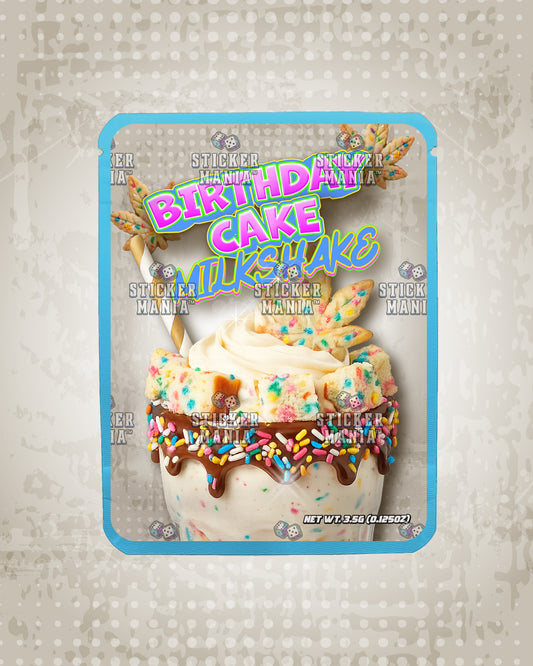 Milkshake Birthday Cake | Pre-Made Sticker Bag | 3.5g