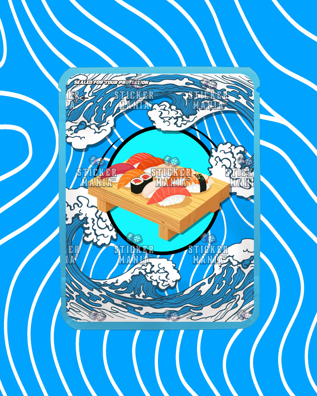 Blue Zushi | Pre-Made Sticker Bag | 3.5g