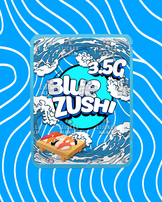 Blue Zushi | Pre-Made Sticker Bag | 3.5g