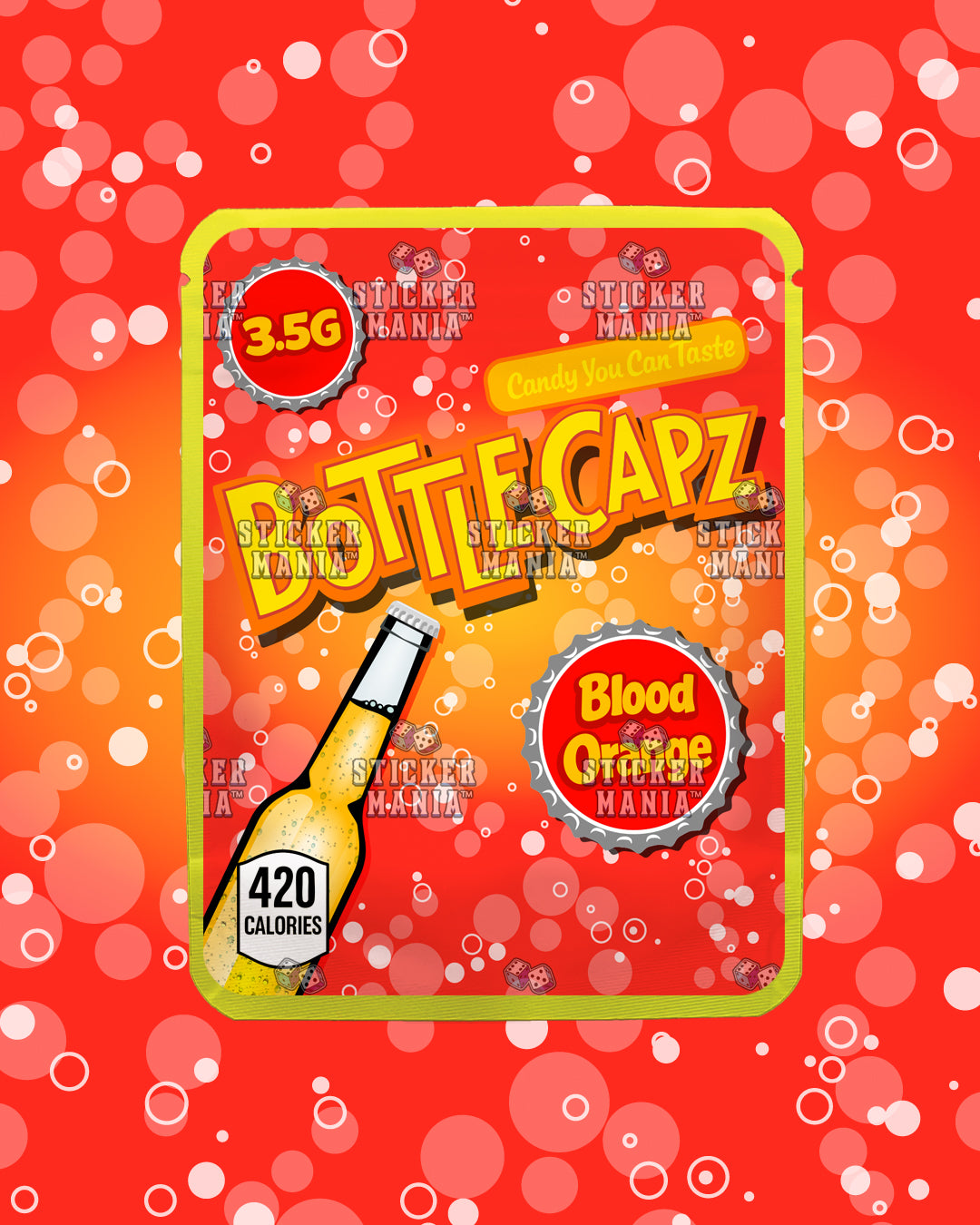 Bottle Capz Blood Orange | Pre-Made Sticker Bag | 3.5g