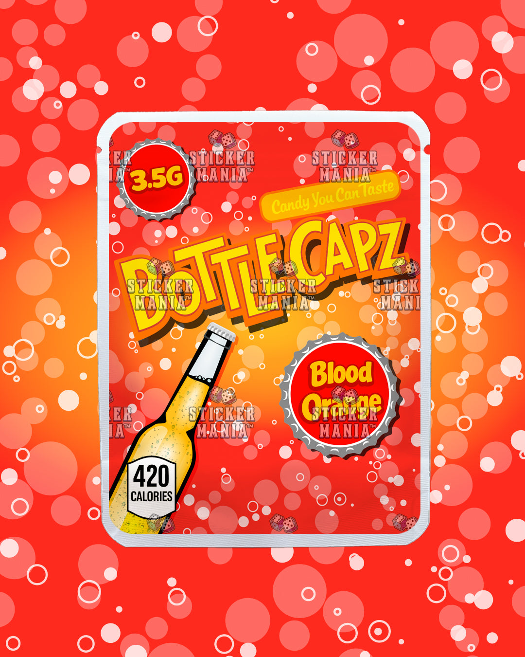 Bottle Capz Blood Orange | Pre-Made Sticker Bag | 3.5g