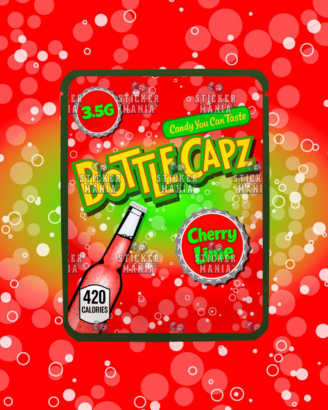 Bottle Capz Cherry Lime  | Pre-Made Sticker Bag | 3.5g