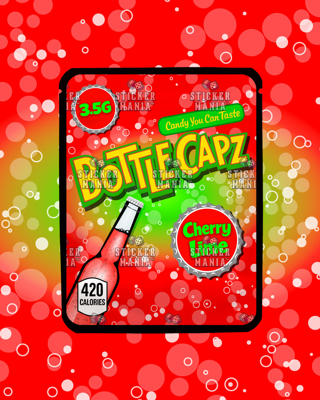 Bottle Capz Cherry Lime  | Pre-Made Sticker Bag | 3.5g
