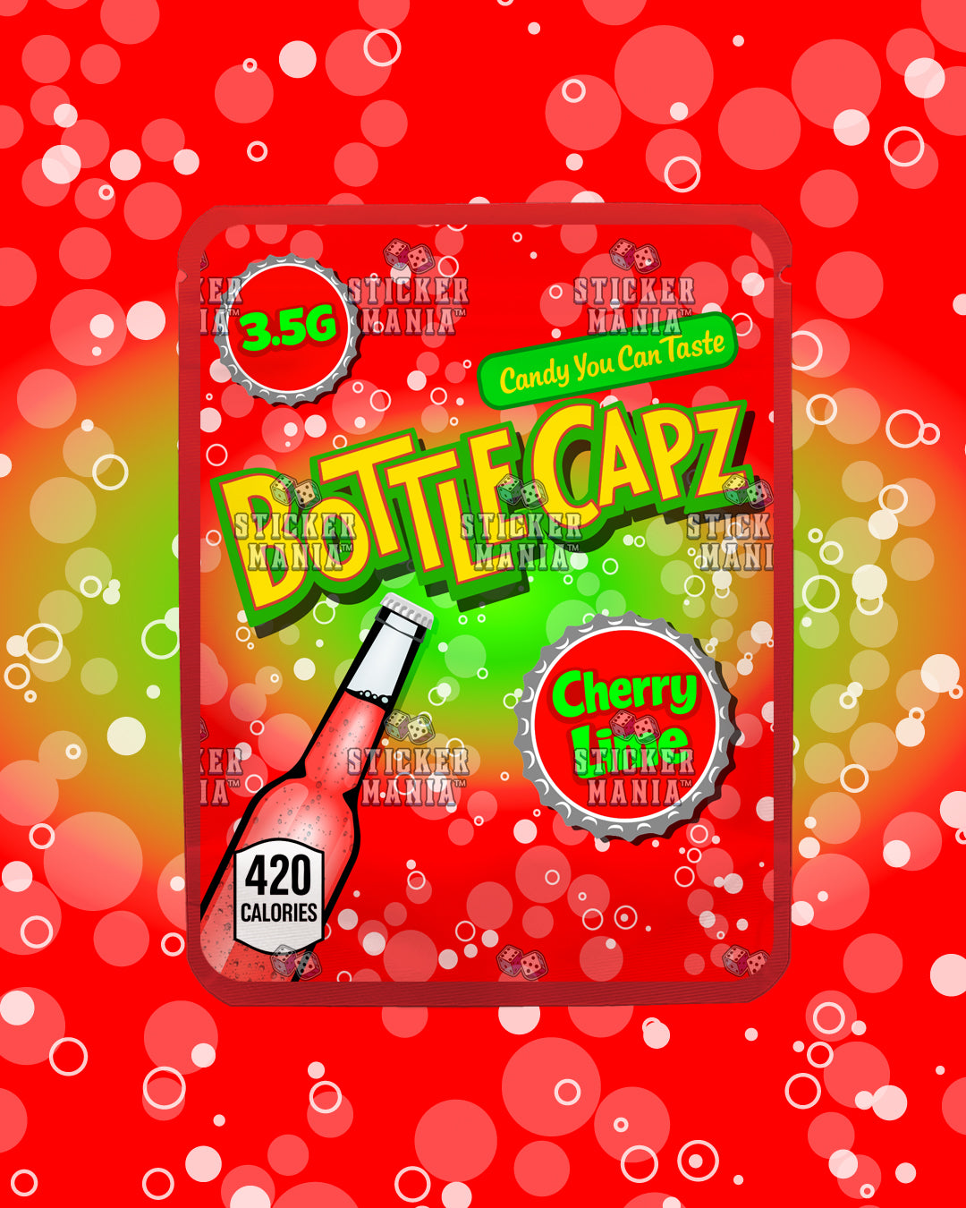 Bottle Capz Cherry Lime  | Pre-Made Sticker Bag | 3.5g