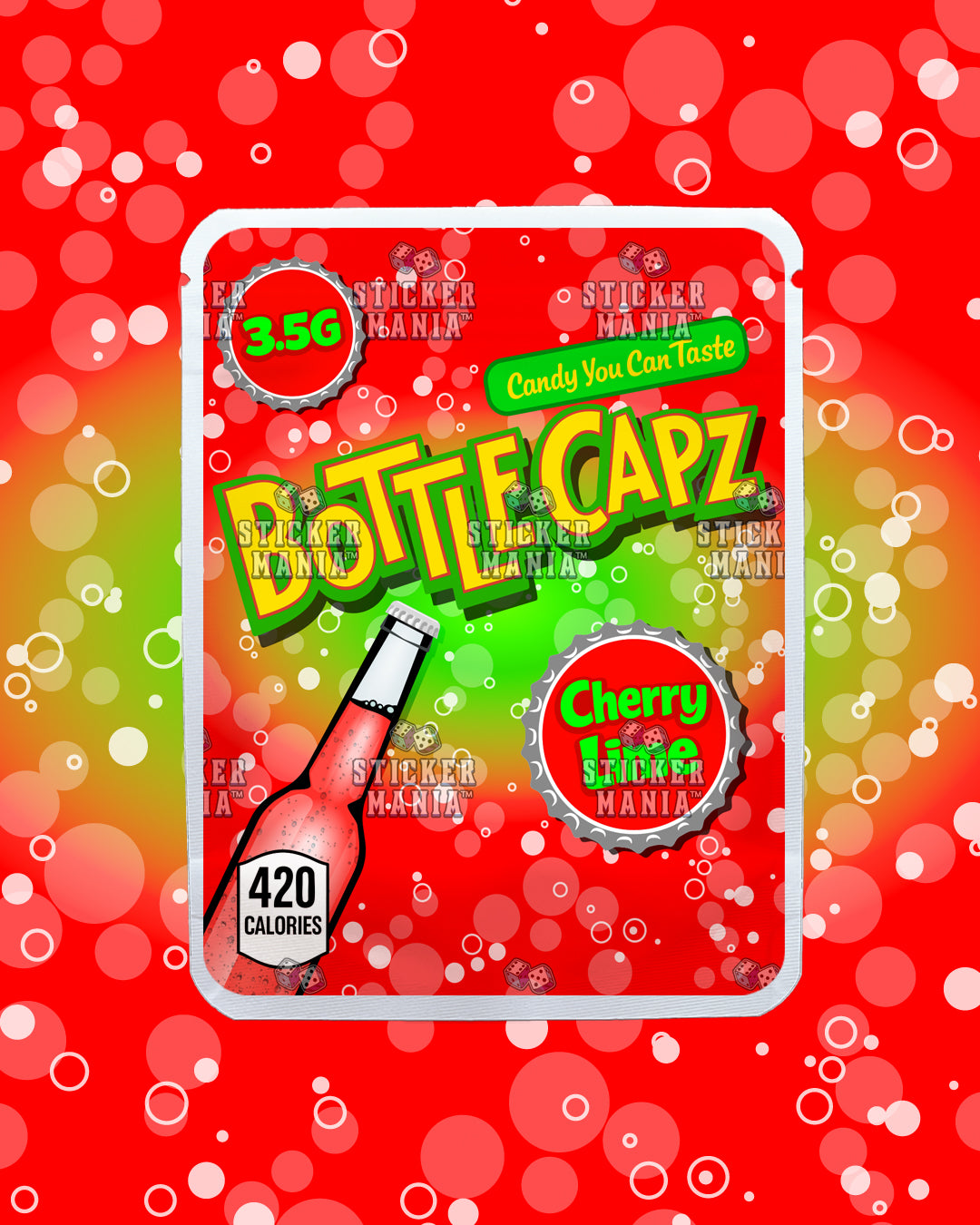Bottle Capz Cherry Lime  | Pre-Made Sticker Bag | 3.5g