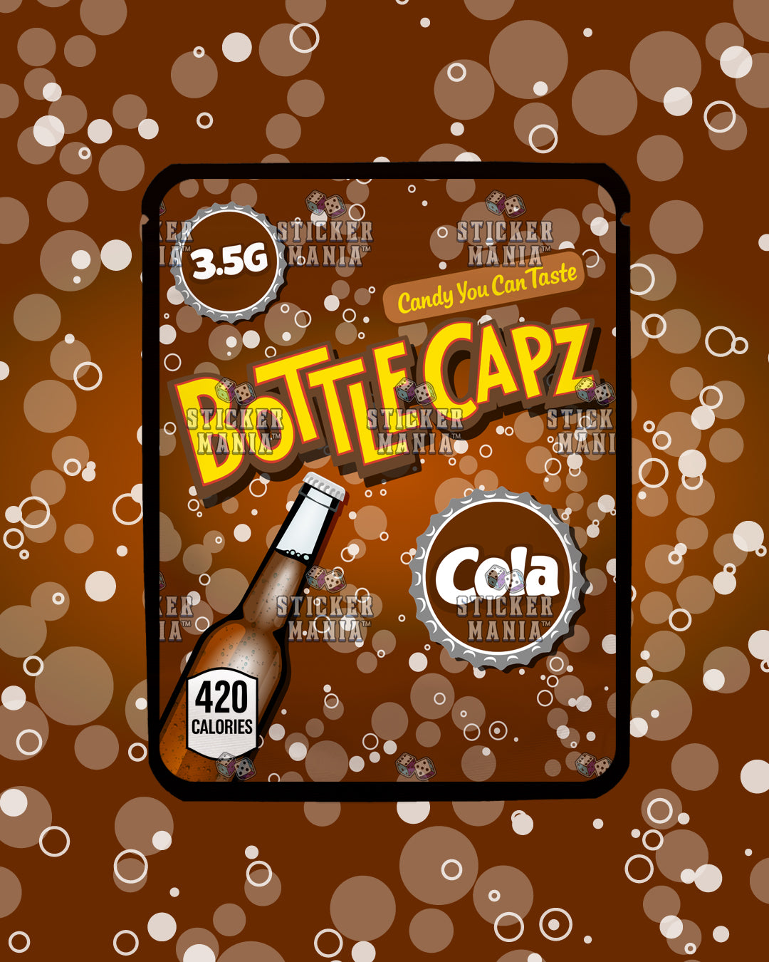 Bottle Capz Cola | Pre-Made Sticker Bag | 3.5g