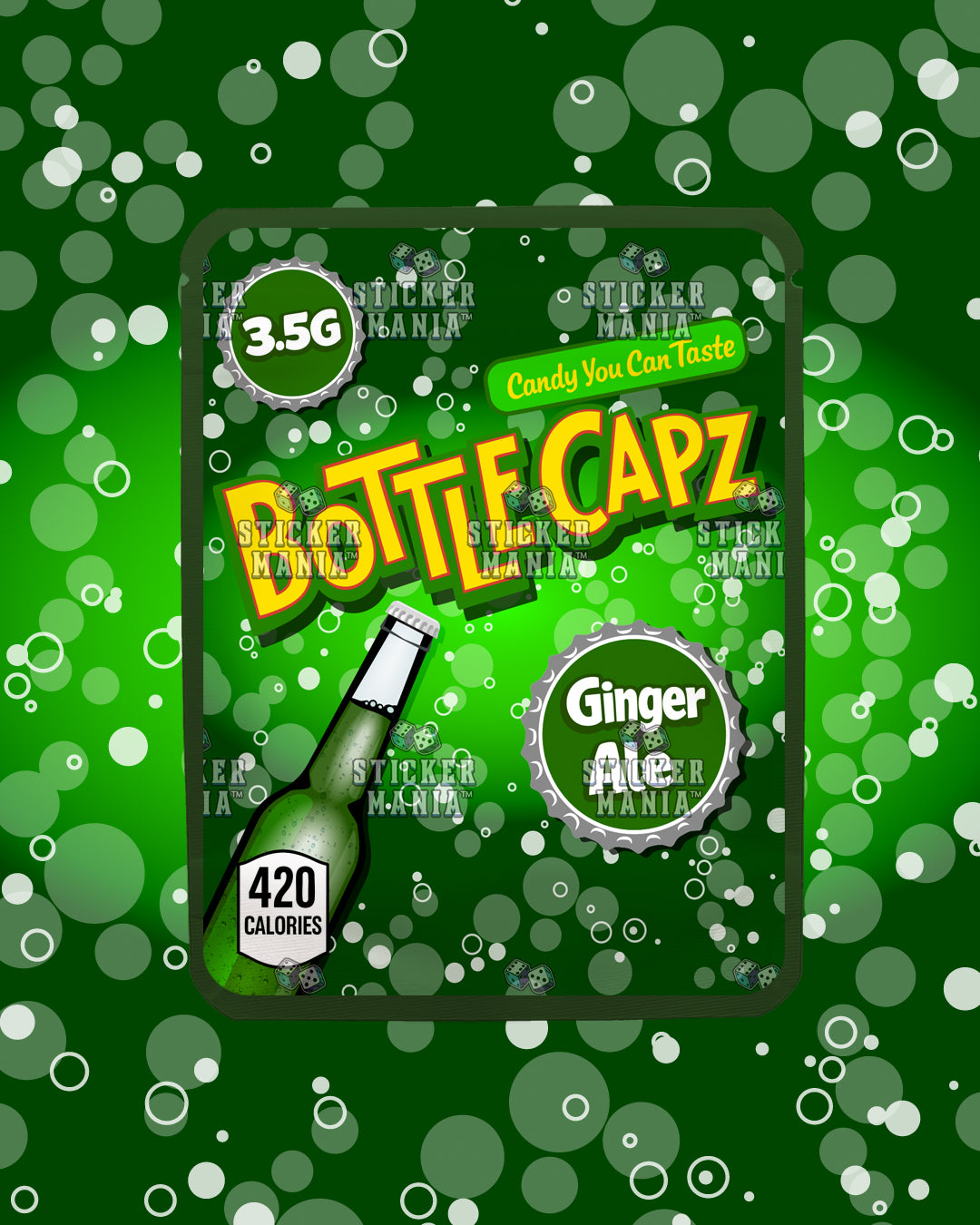 Bottle Capz Ginger Ale | Pre-Made Sticker Bag | 3.5g