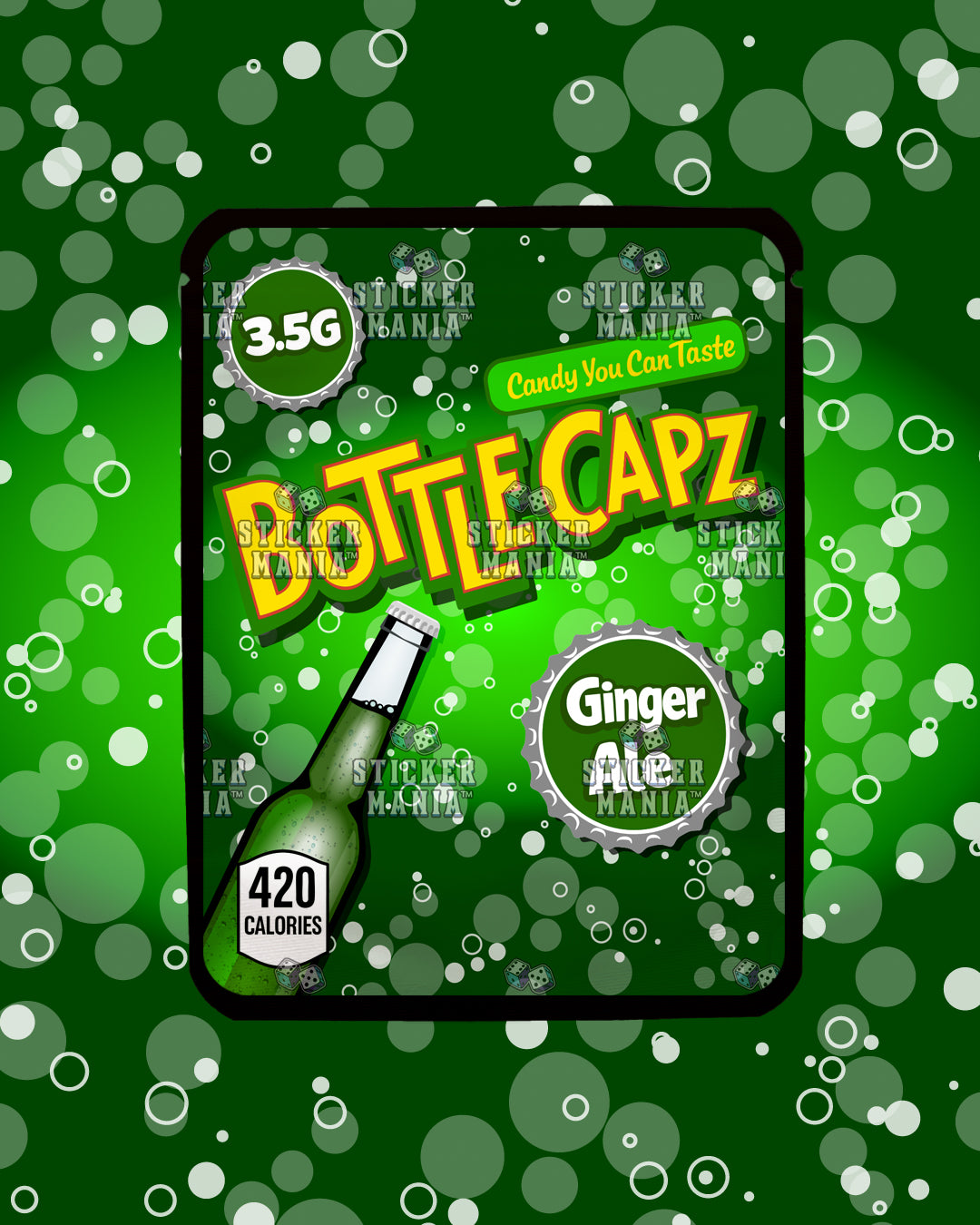 Bottle Capz Ginger Ale | Pre-Made Sticker Bag | 3.5g