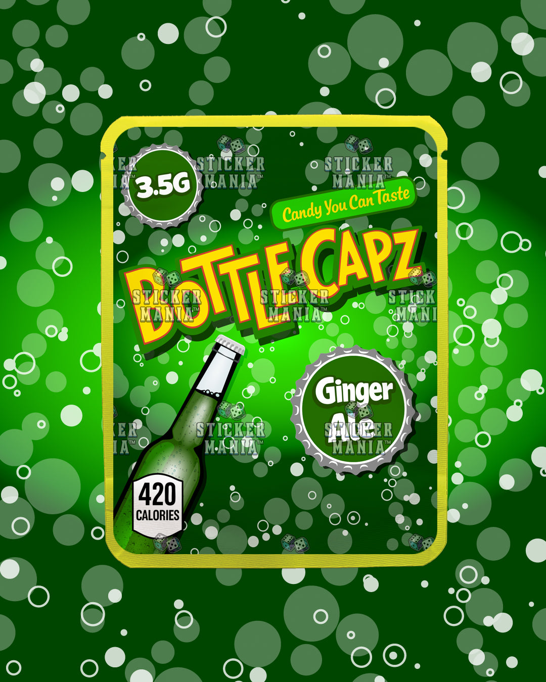 Bottle Capz Ginger Ale | Pre-Made Sticker Bag | 3.5g