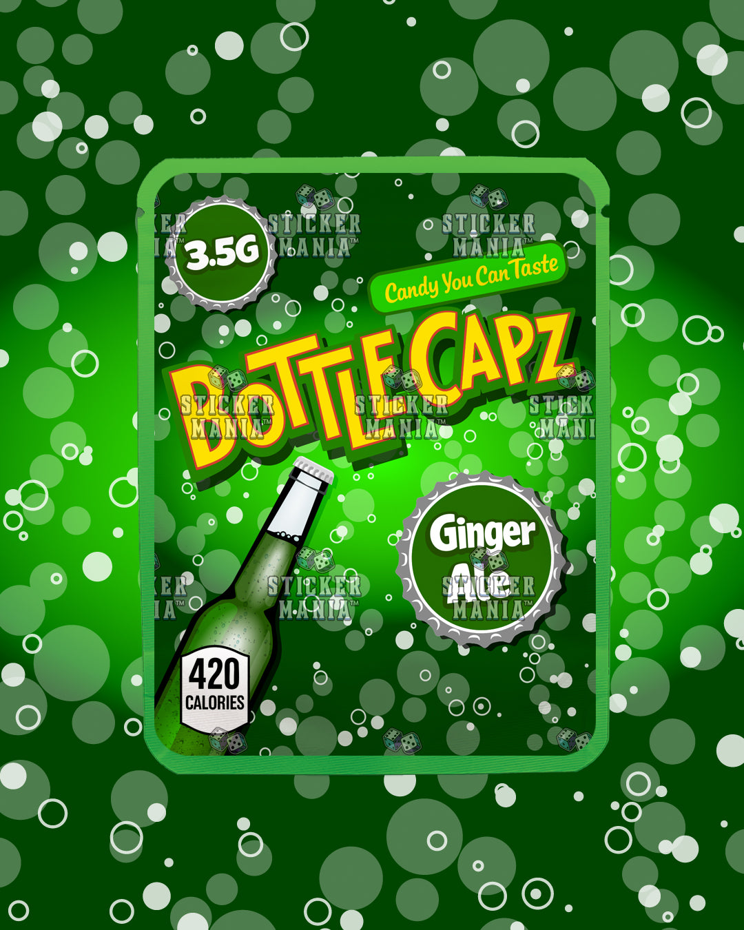 Bottle Capz Ginger Ale | Pre-Made Sticker Bag | 3.5g