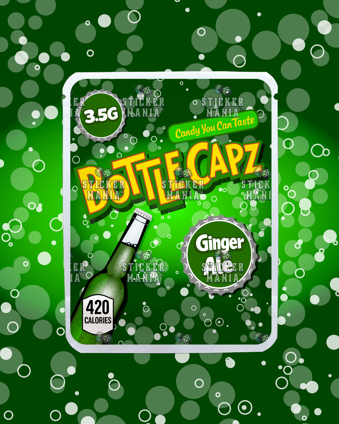 Bottle Capz Ginger Ale | Pre-Made Sticker Bag | 3.5g