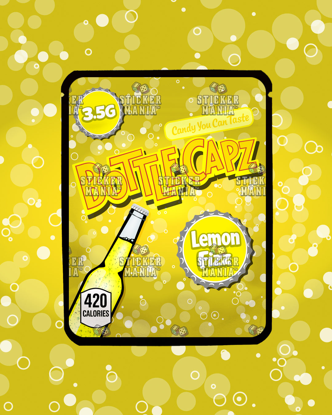 Bottle Capz Lemon Fizz | Pre-Made Sticker Bag | 3.5g