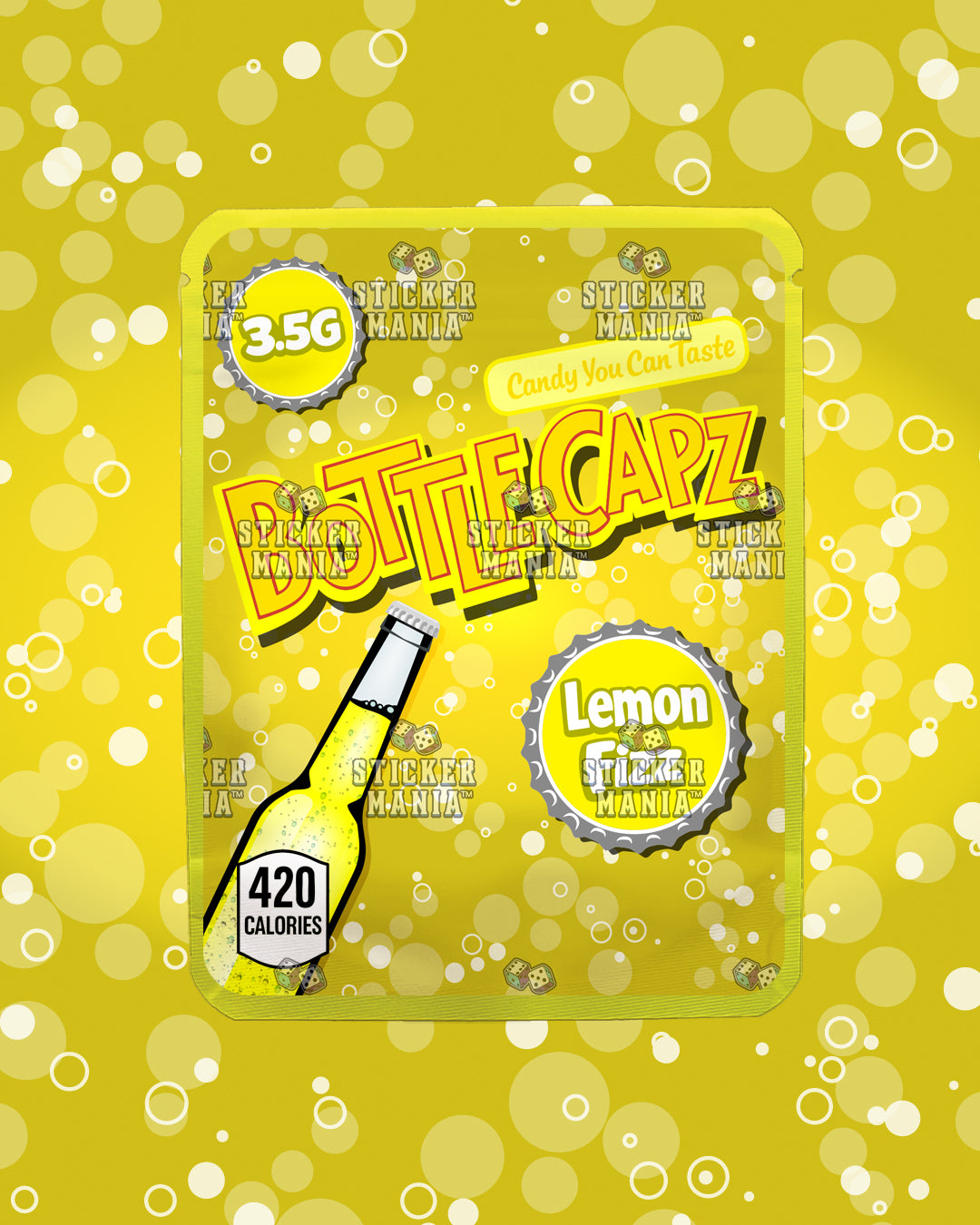 Bottle Capz Lemon Fizz | Pre-Made Sticker Bag | 3.5g
