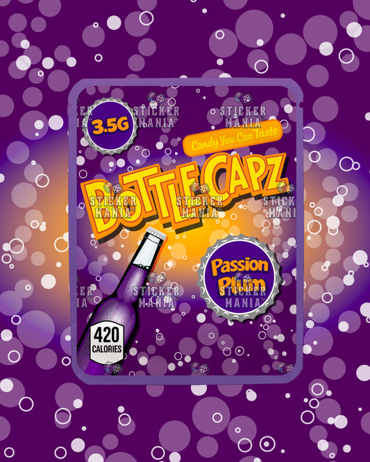 Bottle Capz Passion Plum | Pre-Made Sticker Bag | 3.5g