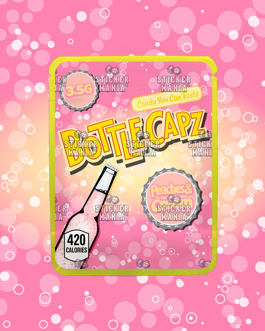 Bottle Capz Peaches & Cream | Pre-Made Sticker Bag | 3.5g