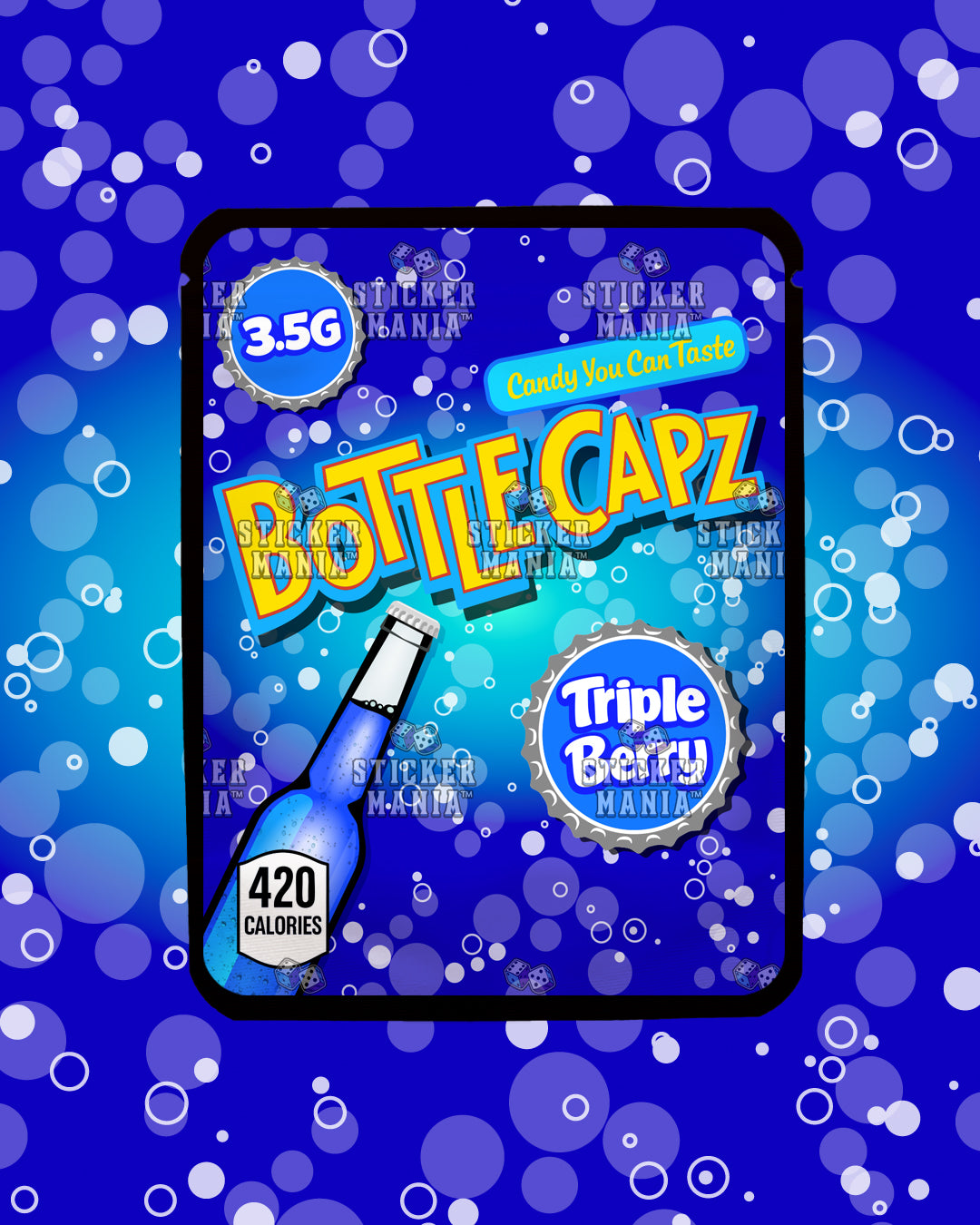 Bottle Capz Triple Berry | Pre-Made Sticker Bag | 3.5g