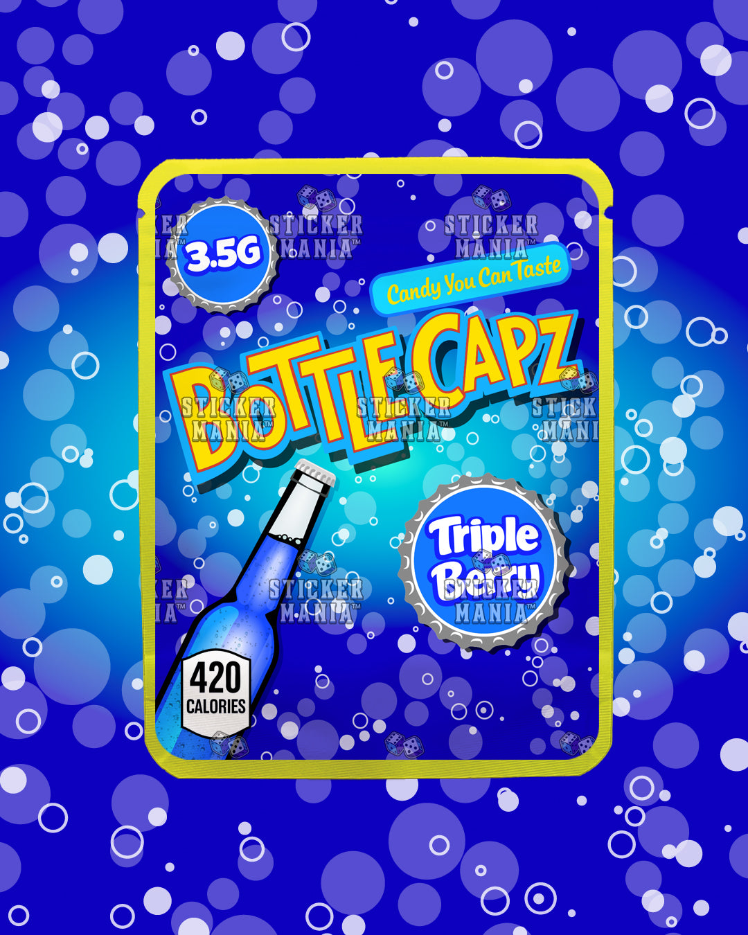 Bottle Capz Triple Berry | Pre-Made Sticker Bag | 3.5g