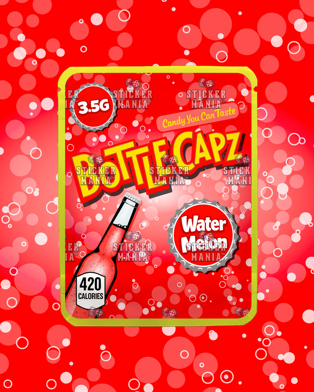 Bottle Capz Watermelon  | Pre-Made Sticker Bag | 3.5g