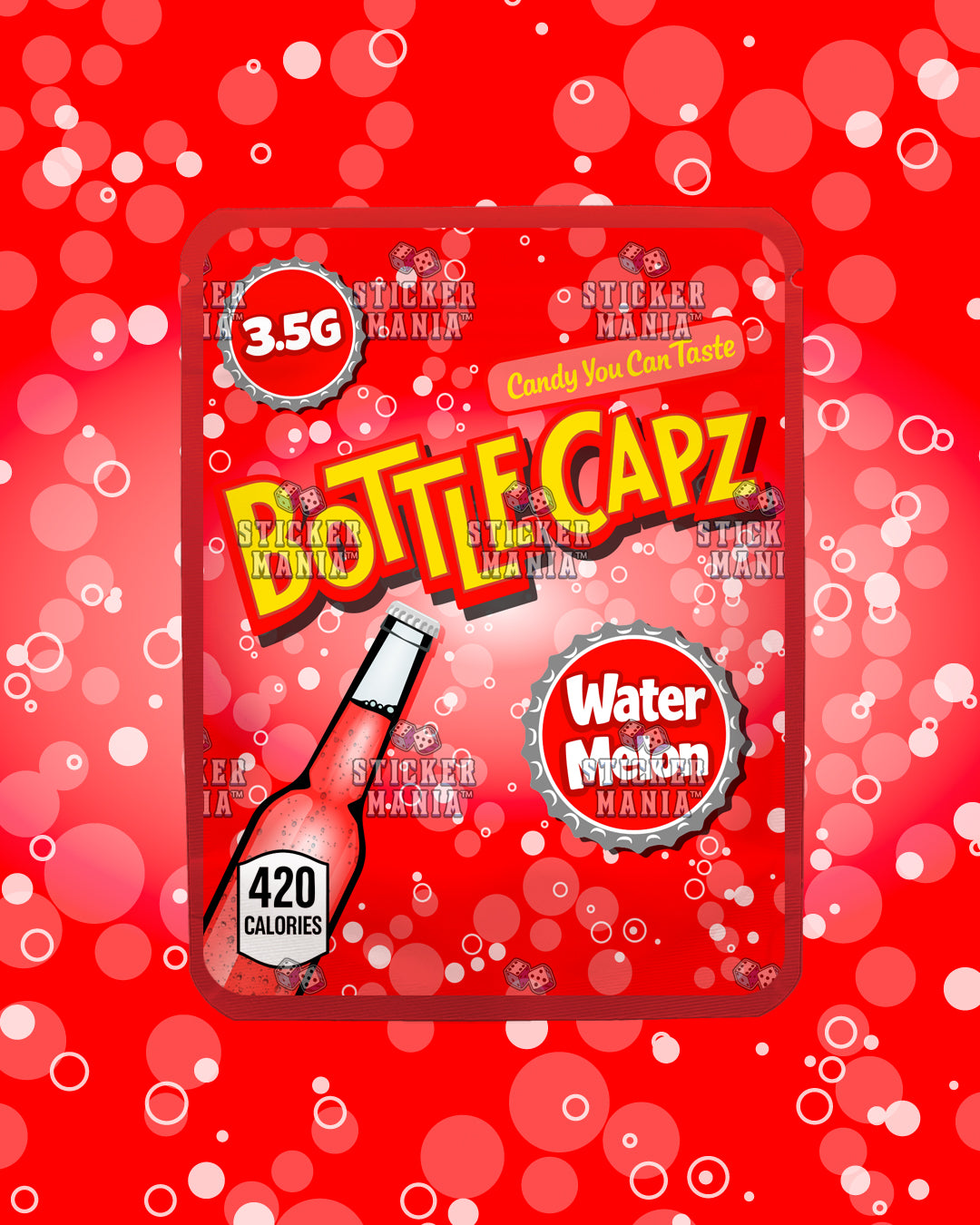 Bottle Capz Watermelon  | Pre-Made Sticker Bag | 3.5g