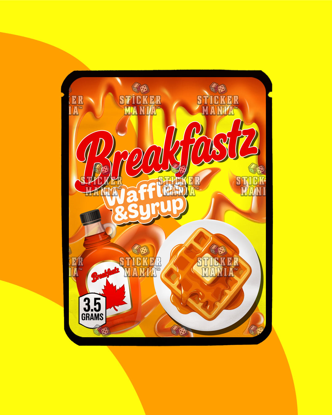 Breakfastz Waffles & Syrup | Pre-Made Sticker Bag | 3.5g