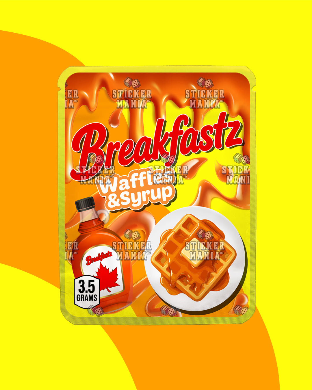 Breakfastz Waffles & Syrup | Pre-Made Sticker Bag | 3.5g