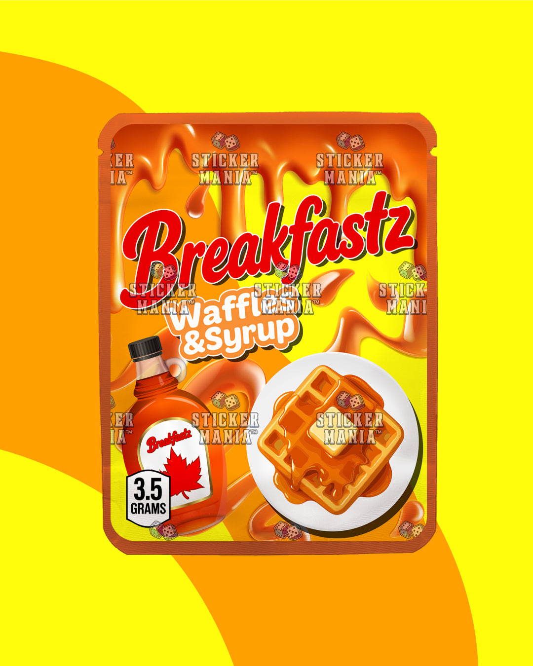 Breakfastz Waffles & Syrup | Pre-Made Sticker Bag | 3.5g