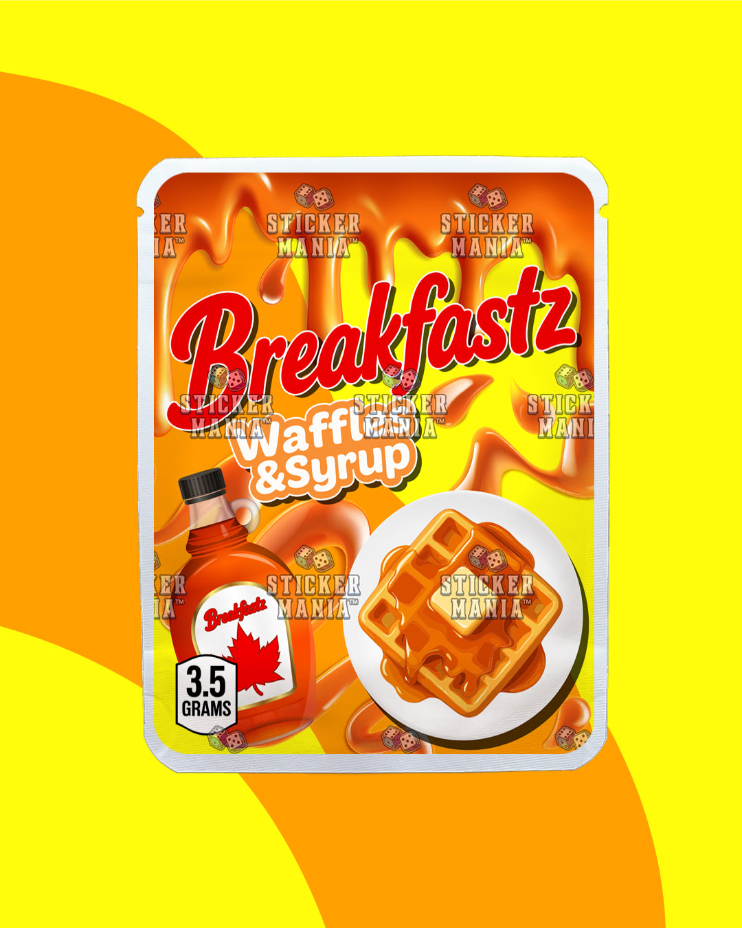 Breakfastz Waffles & Syrup | Pre-Made Sticker Bag | 3.5g