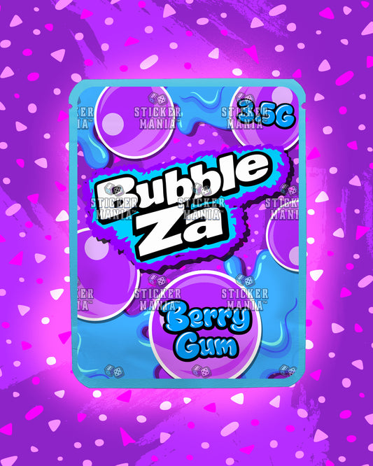 Bubble Za Berry Gum | Pre-Made Sticker Bag | 3.5g