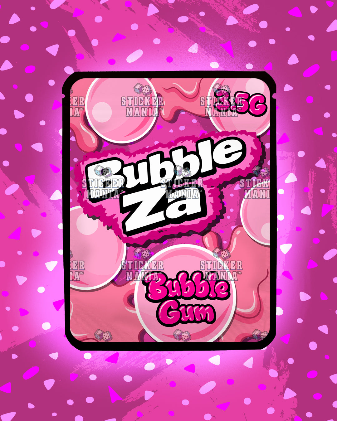 Bubble Za Bubble Gum | Pre-Made Sticker Bag | 3.5g