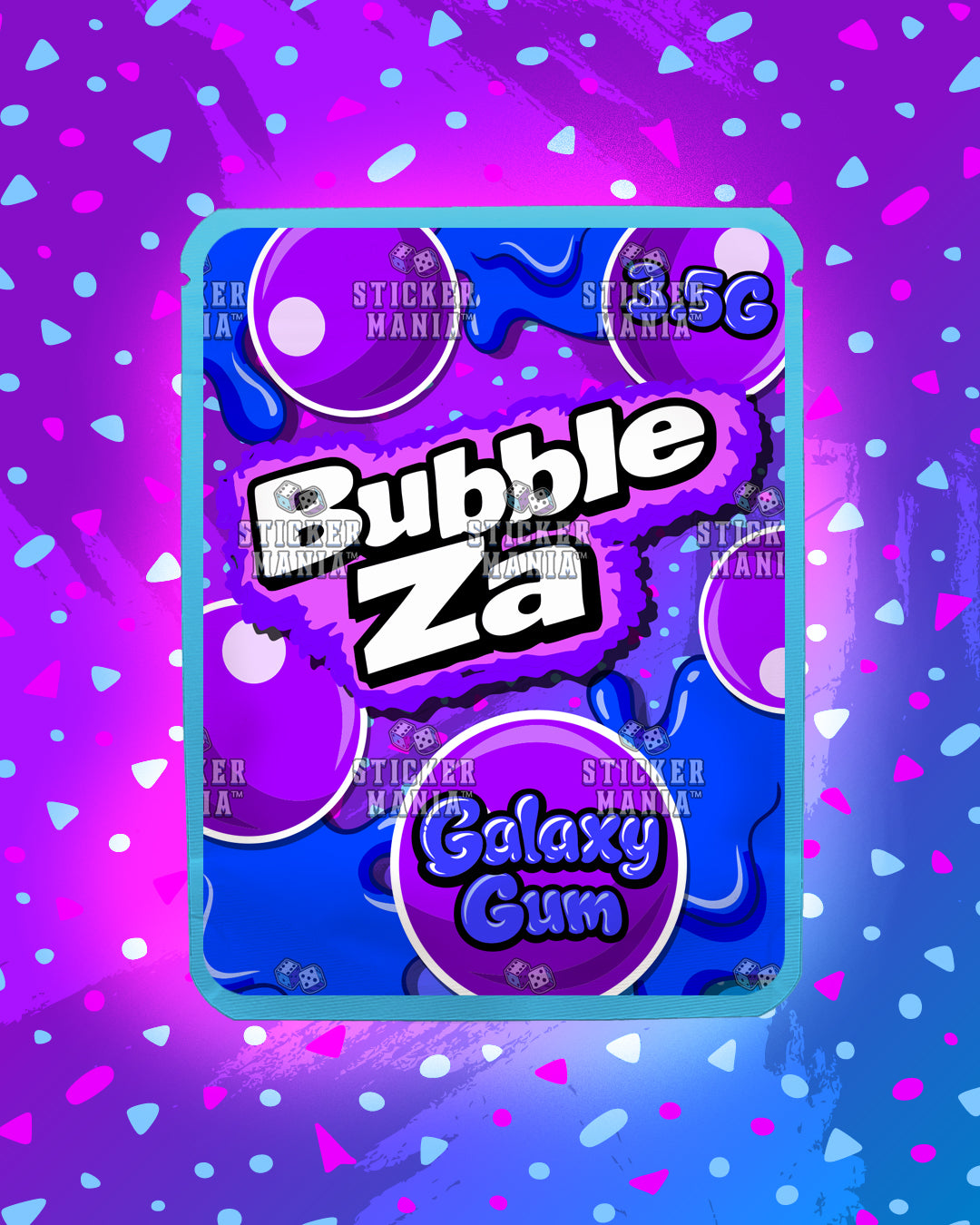 Bubble Za Galaxy Gum | Pre-Made Sticker Bag | 3.5g
