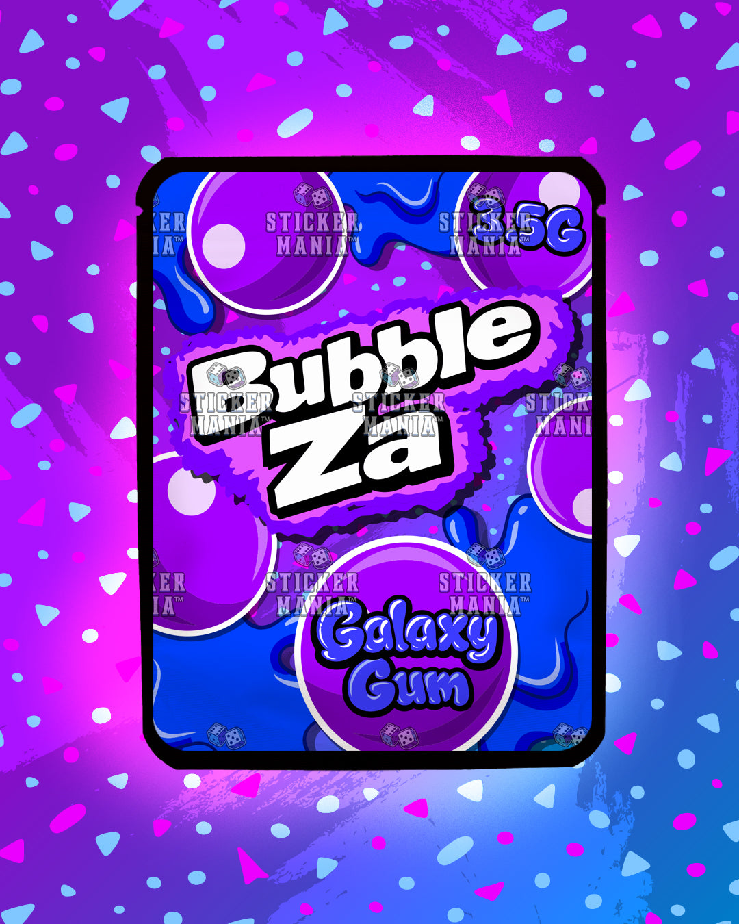Bubble Za Galaxy Gum | Pre-Made Sticker Bag | 3.5g