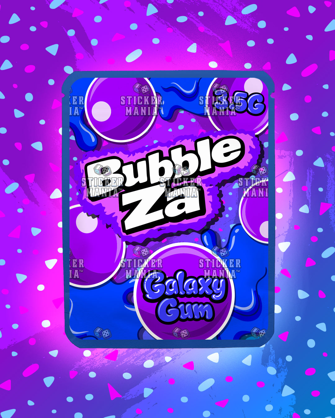 Bubble Za Galaxy Gum | Pre-Made Sticker Bag | 3.5g