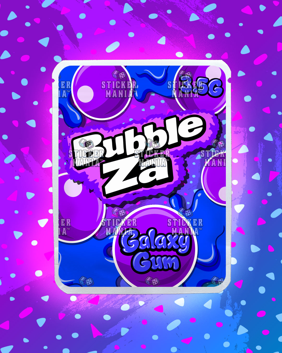 Bubble Za Galaxy Gum | Pre-Made Sticker Bag | 3.5g