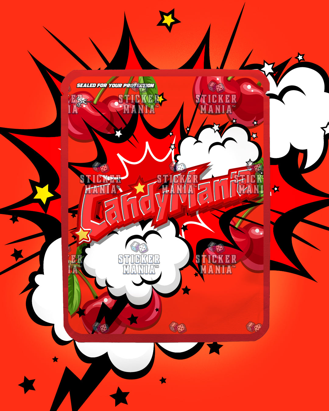 Candy Mania Cherry Bomb | Pre-Made Sticker Bag | 3.5g