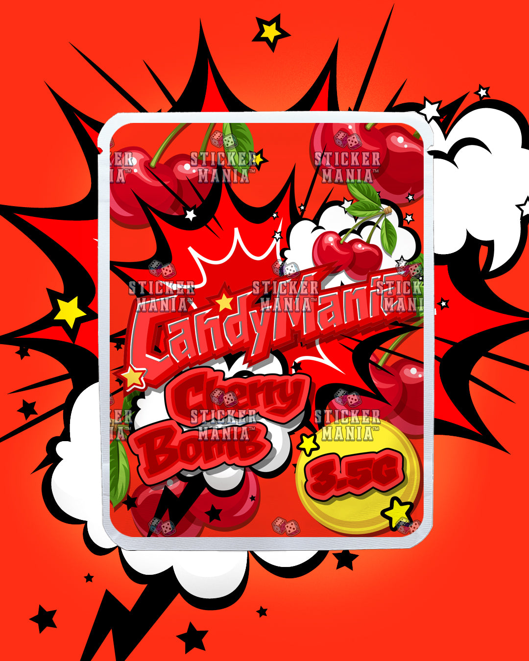 Candy Mania Cherry Bomb | Pre-Made Sticker Bag | 3.5g